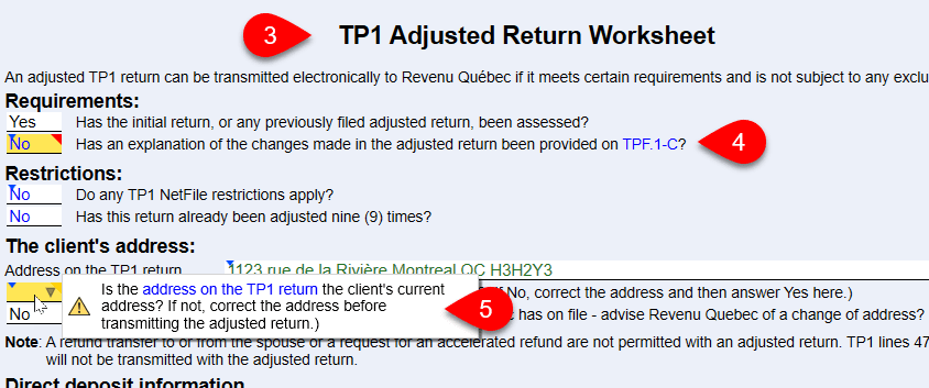 Screen capture of outstanding error messages on TP1Adjusted worksheet.