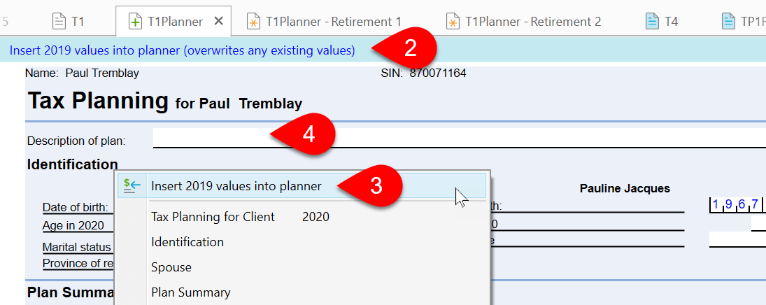 Screen Capture: T1 Planner Worksheet