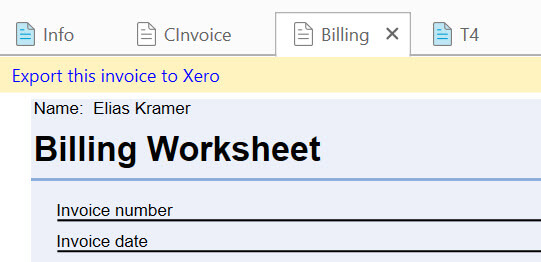 Export this invoice to Xero