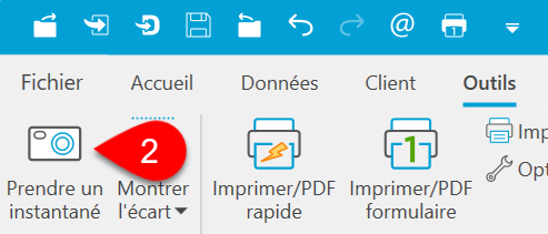 Capture d’écran : Prendre un instantané