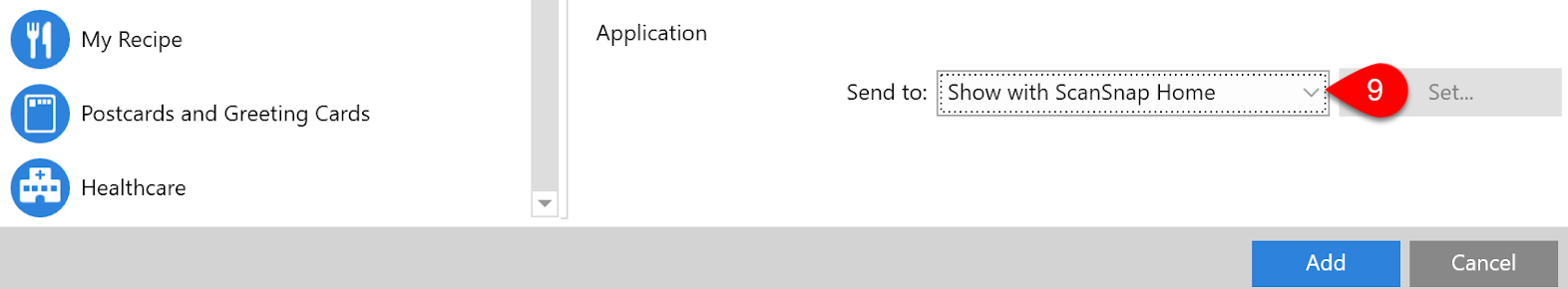 Screen Capture: Send to dropdown list