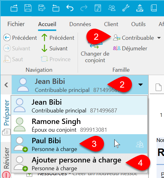 Image : ajouter personne à charge