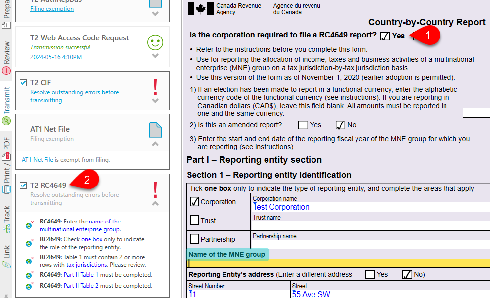 Screen Capture: Complete the RC4649