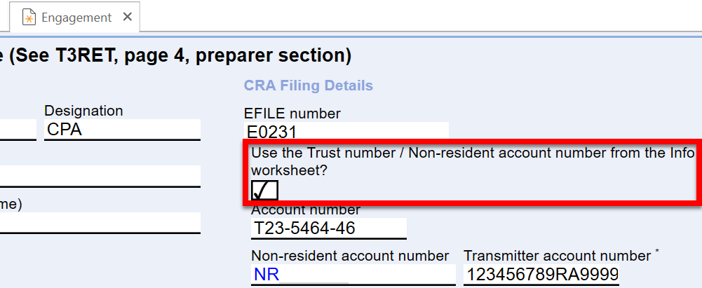 Screen Capture: T3 Engagement worksheet