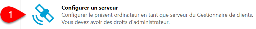 Capture d'écran :  Configurer un serveur