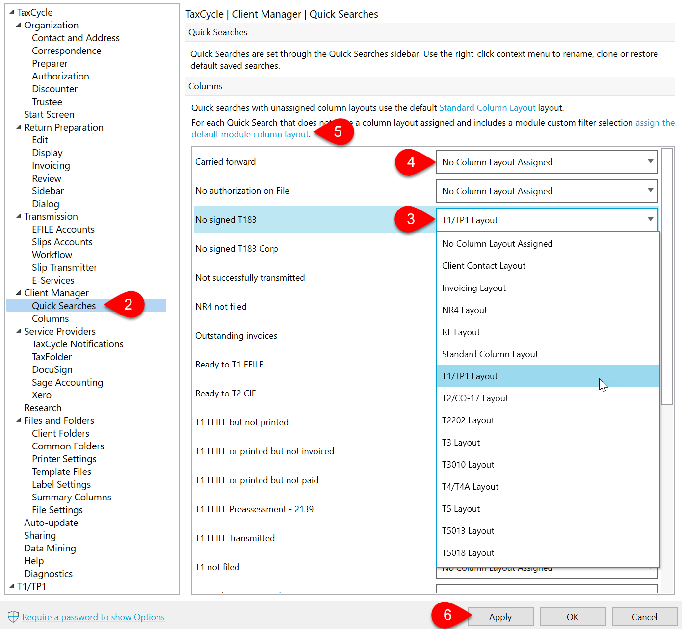 Screen Capture: Column layouts