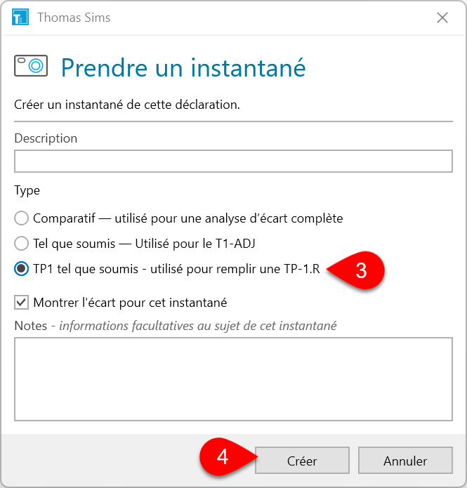 Capture d’écran : Prendre un instantané