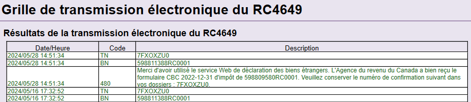 Capture d'écran : RC4649 Ignorer les résultats