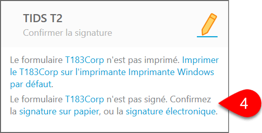 Capture d’écran : Confirmer la signature