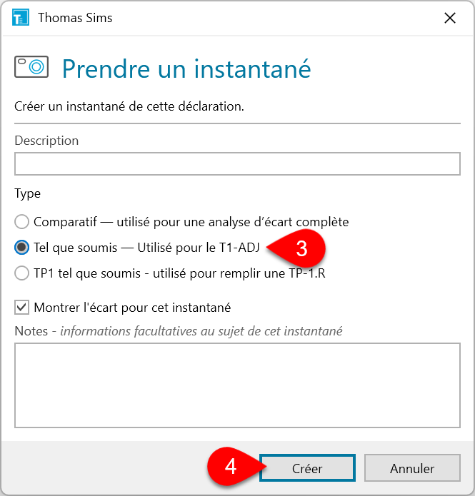 Capture d’écran : Prendre un instantané