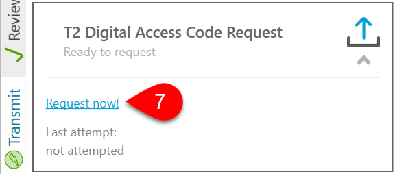 Screen Capture: Request T2 DAC
