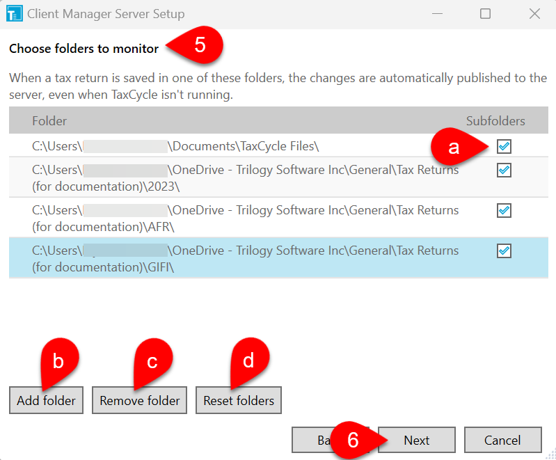 Screen Capture: Choose folders to monitor