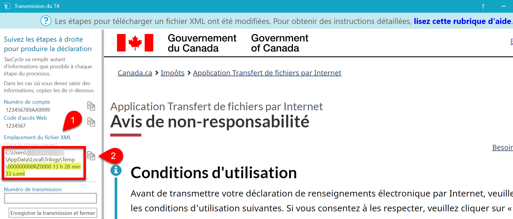 Capture d'écran : Copier le chemin d'acces