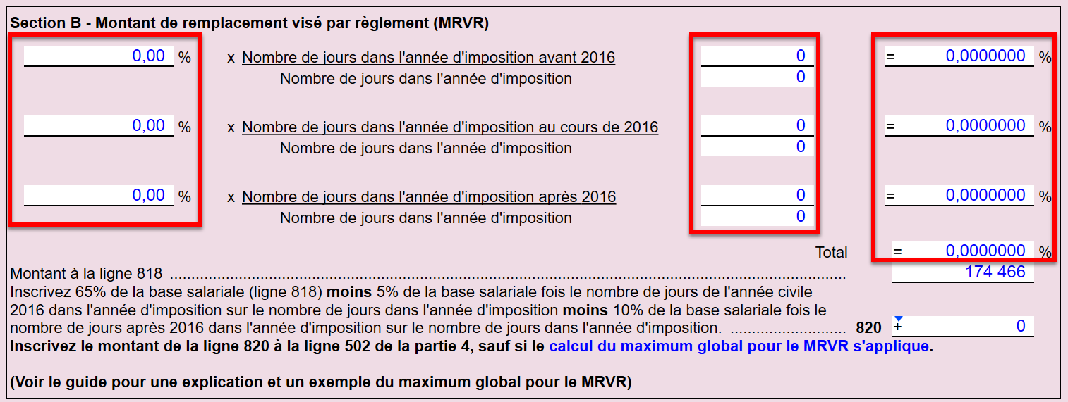 Capture d'écran : Champs non calculables sur le T661