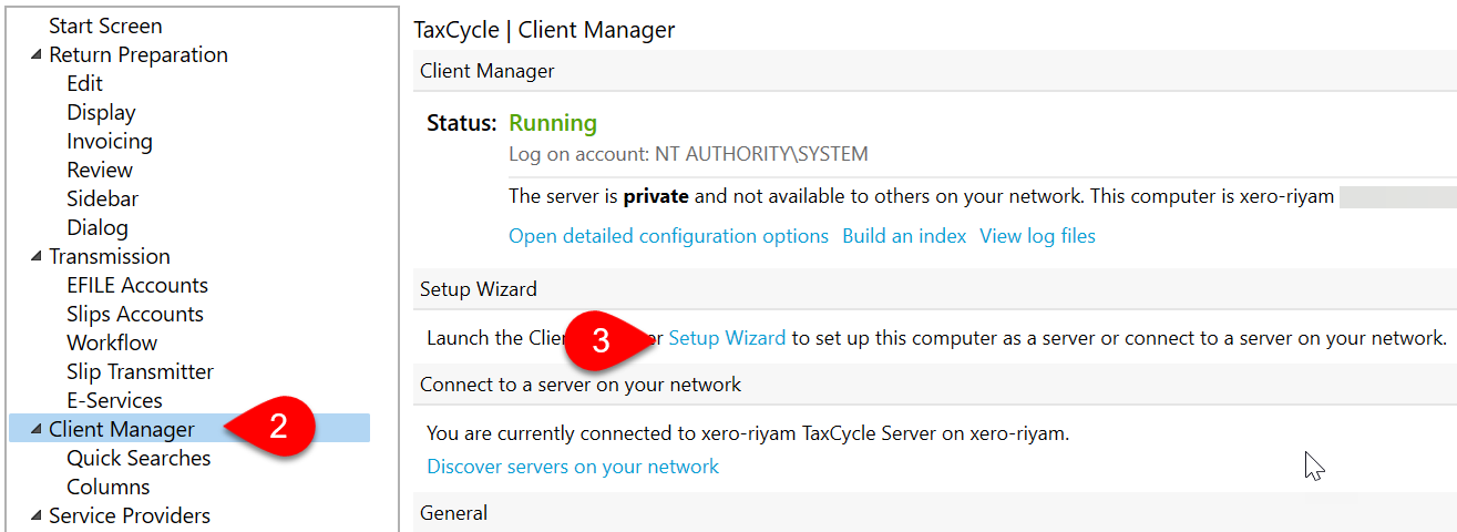 Screen Capture: Setup Wizard