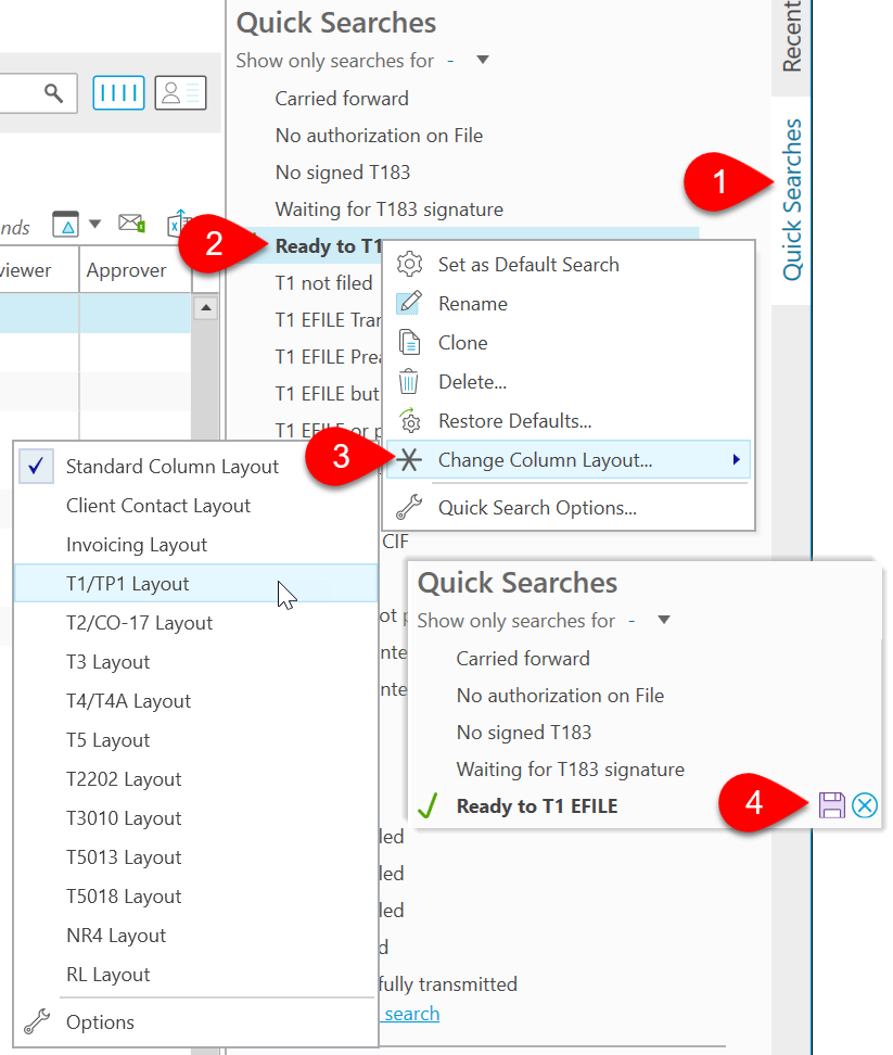 Screen Capture: Change Column Layout