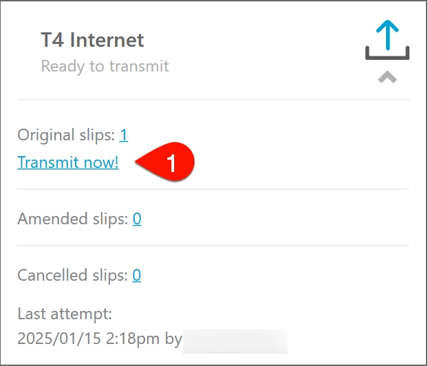 Screen Capture: Transmit now