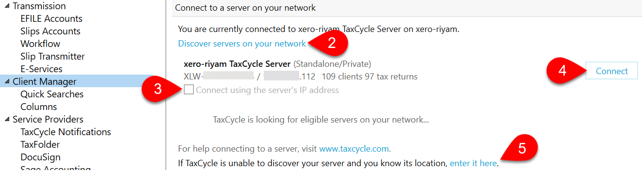 Screen Capture: Discover servers