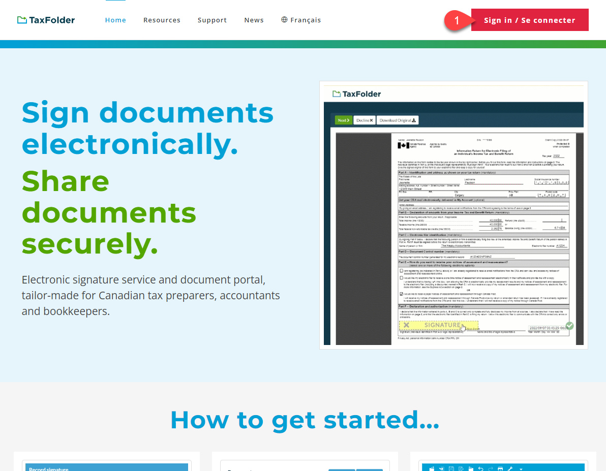 TaxFolder Client Portal - TaxCycle