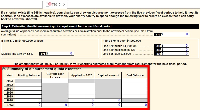 Screen Capture: New table on the T3010