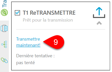 Capture d’écran : Transmettre T1 ReTRANSMETTRE